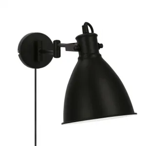 Nástenná lampa čierna nastaviteľná 1xE27 Espera