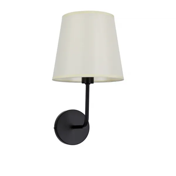 Nástenná lampa Pasteri matná čierna a béžová