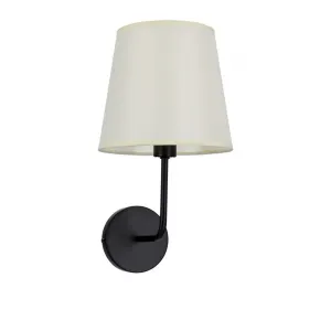 Nástenná lampa Pasteri matná čierna a béžová