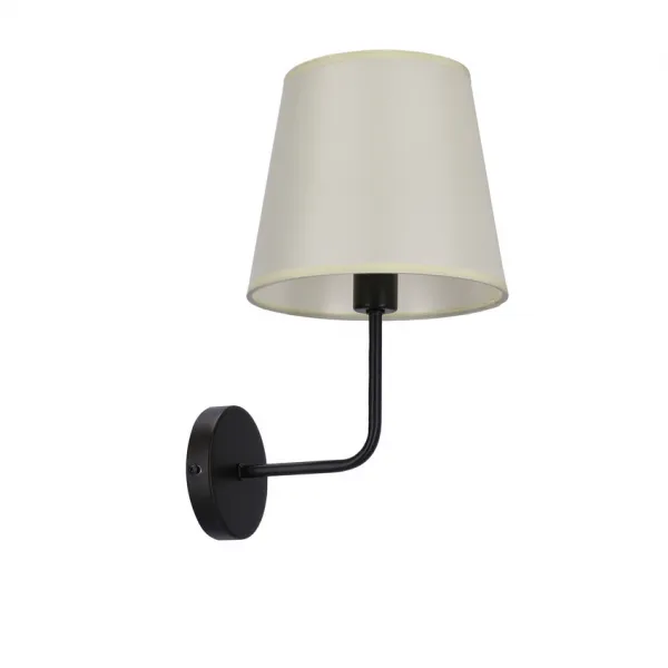 Nástenná lampa Pasteri matná čierna a béžová