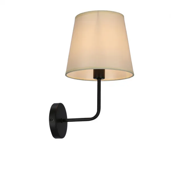 Nástenná lampa Pasteri matná čierna a béžová