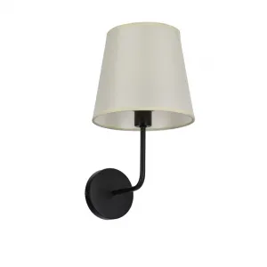 Nástenná lampa Pasteri matná čierna a béžová