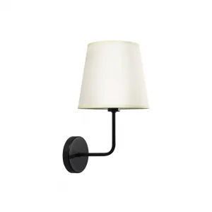 Nástenná lampa Pasteri matná čierna a béžová