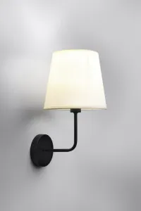 Nástenná lampa Pasteri matná čierna a béžová