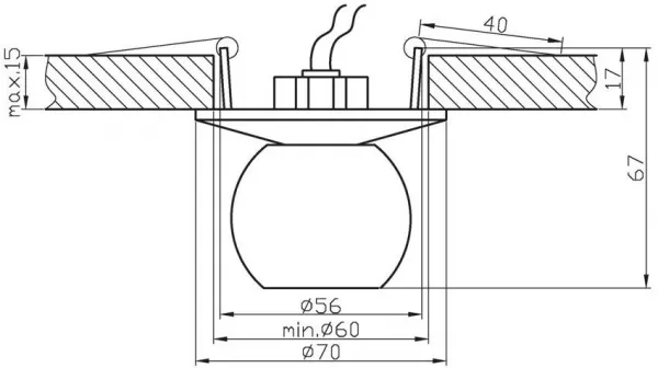 Stropná lampa saténovo-niklová krištáľová guľa G4 SK-04