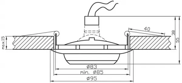 Stropné svietidlo ro-01 MR-16