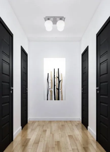 Stropná lampa s bielym tienidlom na guľu 4xG9 Oden
