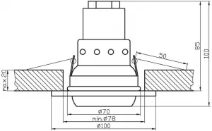 Pohyblivé okrúhle stropné svietidlo chróm OZR-05