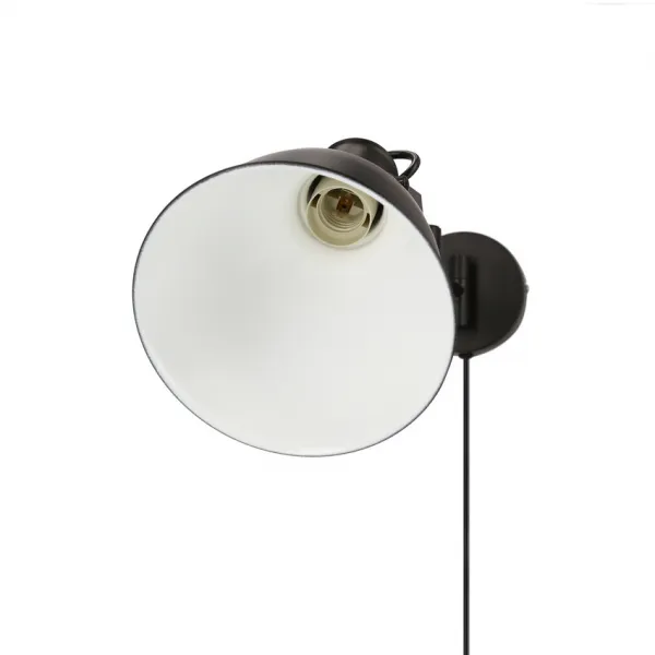 Nástenná lampa čierna nastaviteľná 1xE27 Espera