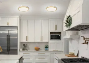 STROPNÉ SVIETIDLÁ KATO 400 mm LEDEA LED 24W KOV BIELA, SVETLÉ DREVO