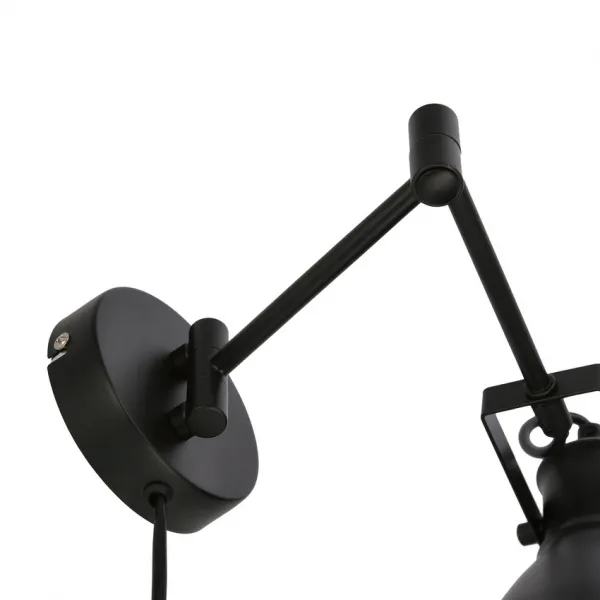 Nástenná lampa čierna nastaviteľná 1xE27 Espera