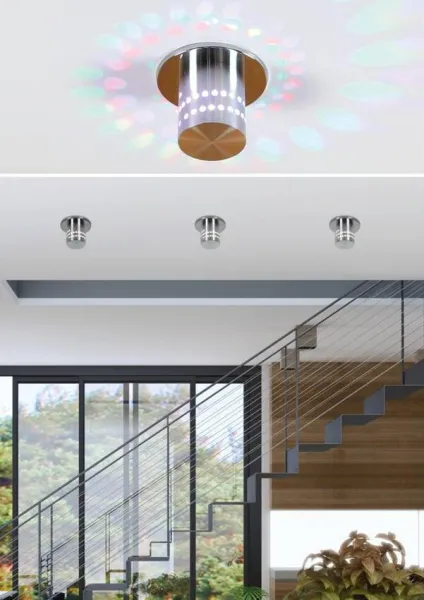 Hliníkové stropné LED svietidlo 3W SMD RGB SA-11
