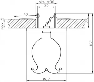 Stropné svietidlo Candellux Sk-38 so skleneným kvetinovým zvončekom