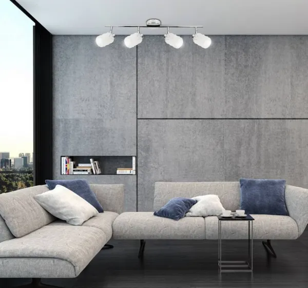 Nástenná stropná lampa chrómový pásik Trans