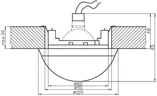 Stropné svietidlo Sh-01 IP65 Mr16