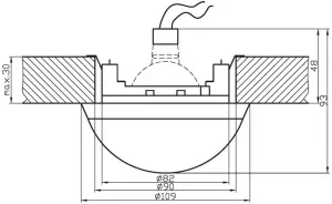 Stropné svietidlo Sh-01 IP65 Mr16
