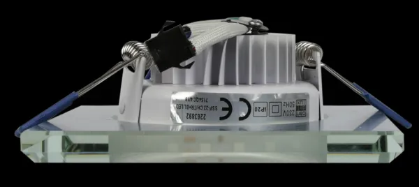 Stropné svietidlo chróm/modré štvorcové LED SSP-22