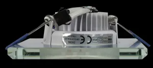 Stropné svietidlo chróm/modré štvorcové LED SSP-22