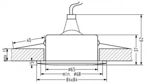 Stropné svietidlo Sh-13 IP65 Mr16