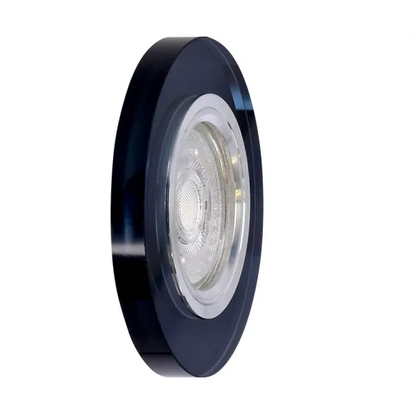 Okrúhle stropné svietidlo, čierne, SS-15