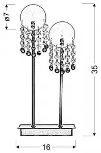 Dvojitá stolová lampa Luxor, matný nikel