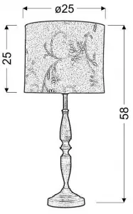 Béžová kancelárska stolová lampa Safari 60W E27