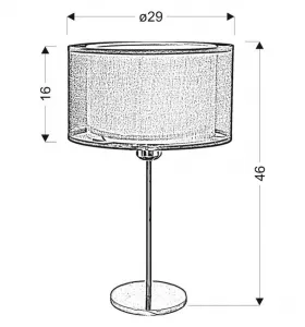 Stolová lampa Solo chróm