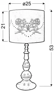 Biela kancelárska stolová lampa Lans