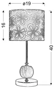 Stolová lampa chróm/modrá Cort
