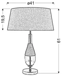 Stolová lampa béžová plátno 41x61cm Eco