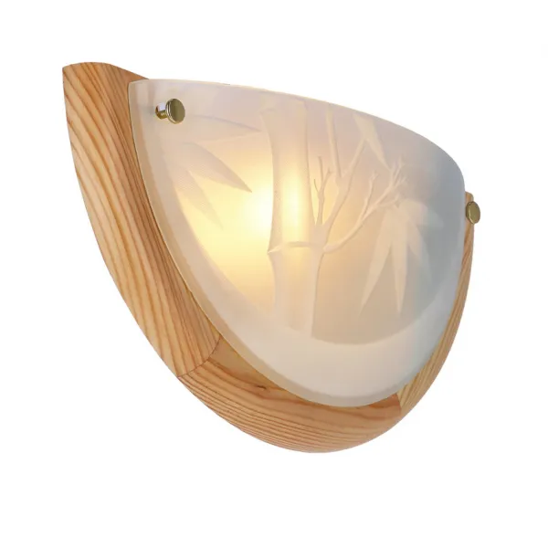 Stropné svietidlo Bambusové stropné svietidlo Drevené Štandardné 1X60 W E27 Borovicové