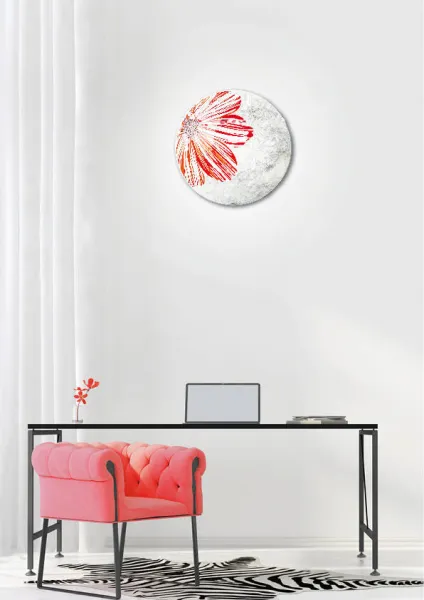 Stropná lampa s pružinou E27 červená