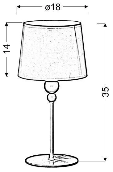 Detská biela kancelárska stolová lampa 60W E27 Bebe