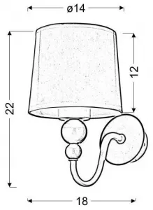 Nástenná lampa 1X60W E27 biela BEBE