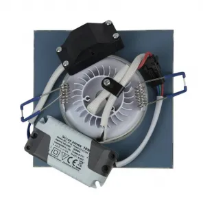 Stropné svietidlo chróm/biele štvorcové LED SSP-22