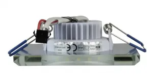 Stropné svietidlo chróm/biele štvorcové LED SSP-22