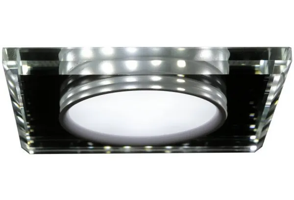 Stropné svietidlo chróm/biele štvorcové LED SSP-22
