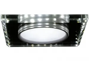 Stropné svietidlo chróm/biele štvorcové LED SSP-22