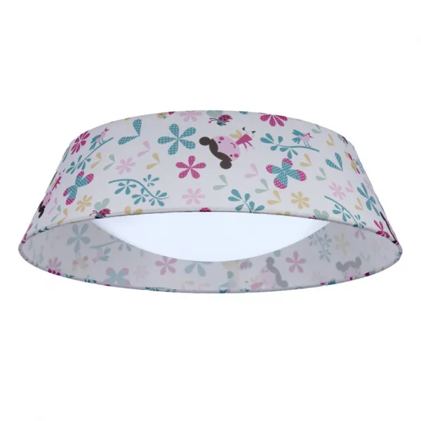 Stropná lampa pre dievčatá, stropná lampa 16W LED 6500K s tienidlom