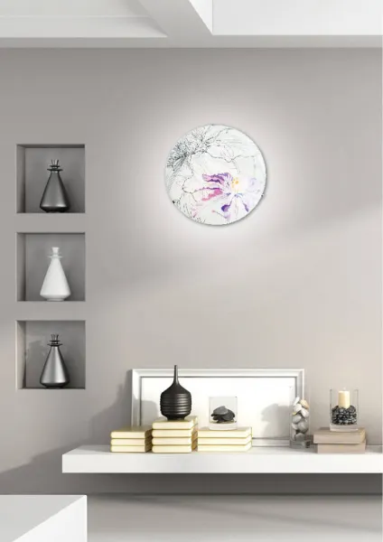 Stropná lampa s pružinou E27 fialová