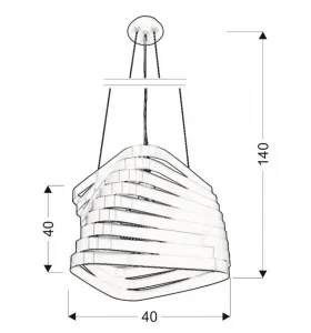 Stropné svietidlo 1X60W E27 závesné biele BIZO