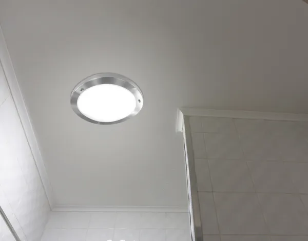 Stropná lampa Aquila 32cm 1xE27 Saténový nikel IP44