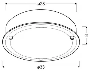 Stropné svietidlo plafond 33 1x18W LED saténové RONDA