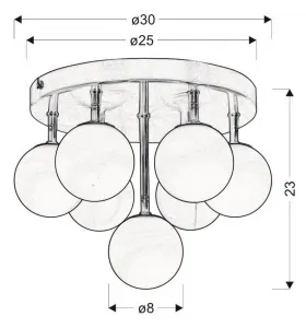 Stropné svietidlo etude plafond 230v matný nikel