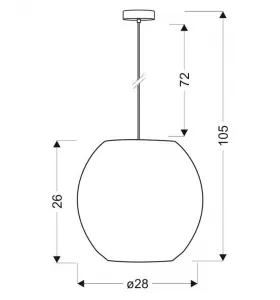 RICA ZWIS 28 1X40W E27 ZELENÁ + KÁBEL 85-10523