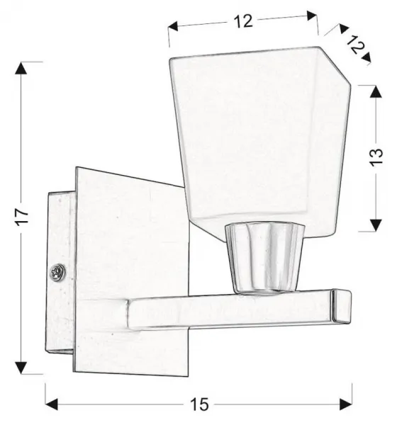 Nástenná lampa Maxim E14 matný nikel