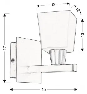 Nástenná lampa Maxim E14 matný nikel