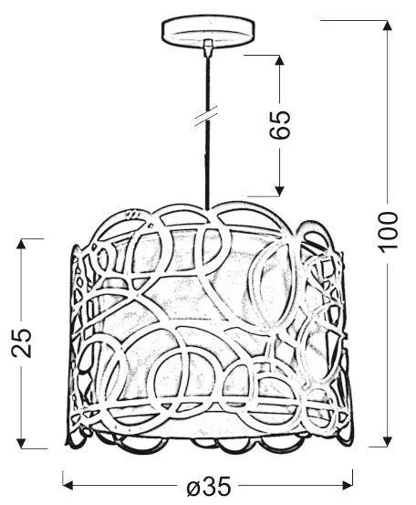 Stropná lampa Imagine E27 biela