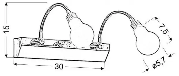 Nástenná lampa, akrylová, LED, chrómová, biela