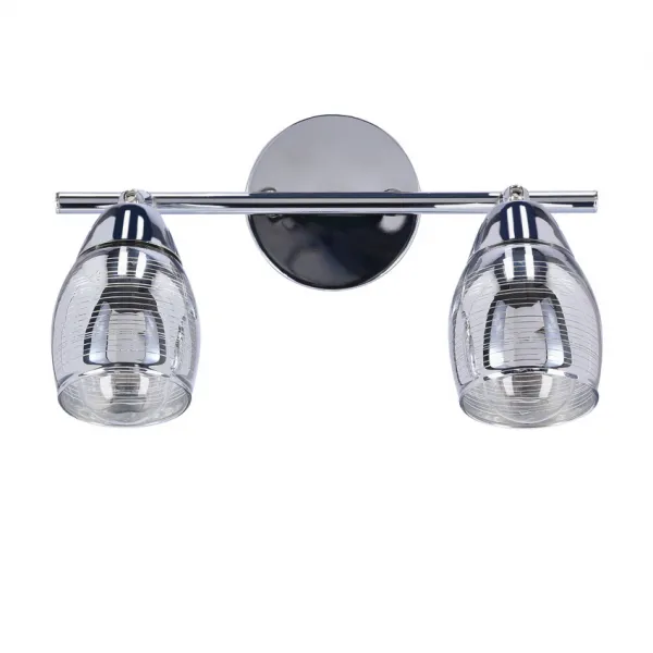 Nástenná LED páska 2X10W E14 chróm MILTON